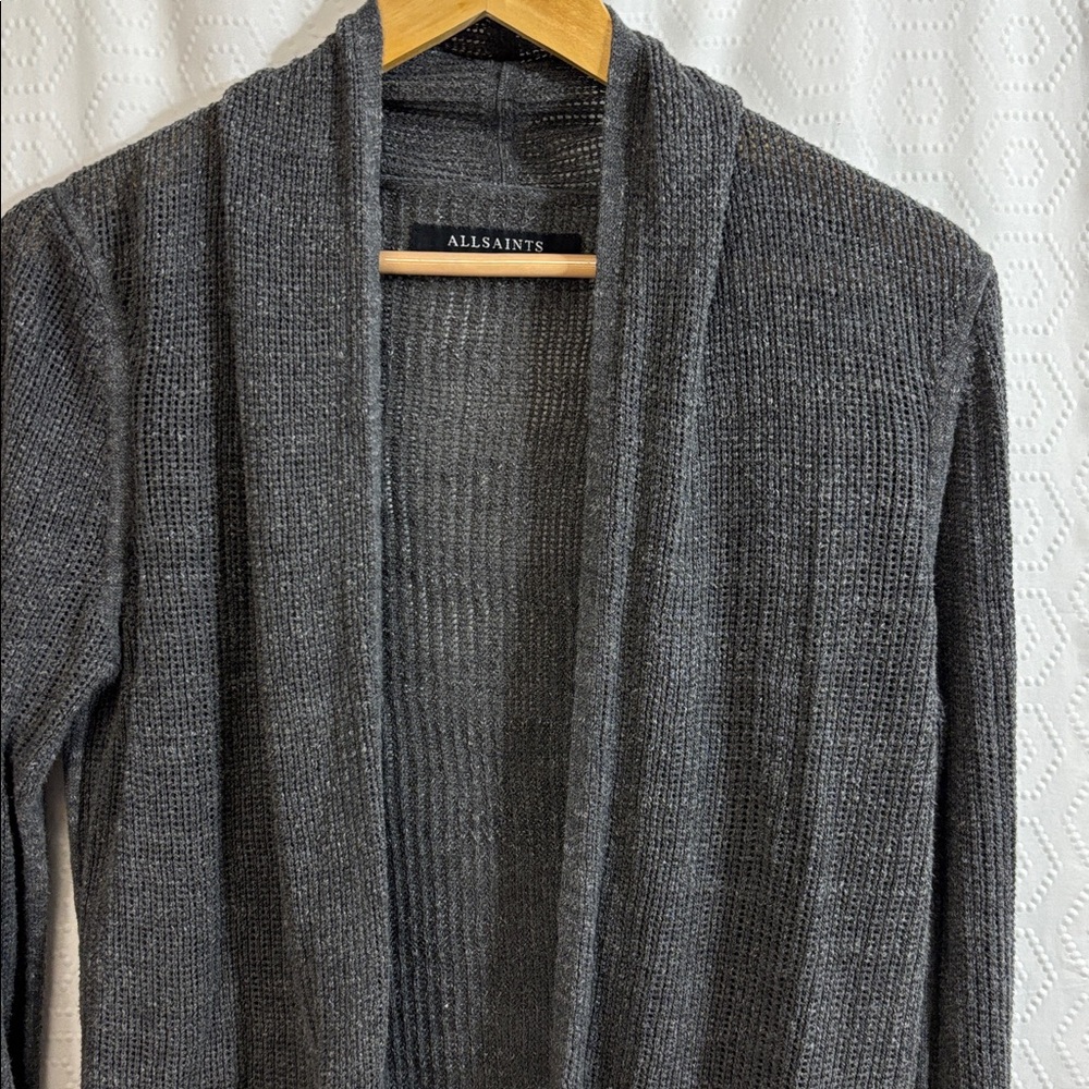 All saints cotton gray cardigan - Picture 2 of 6